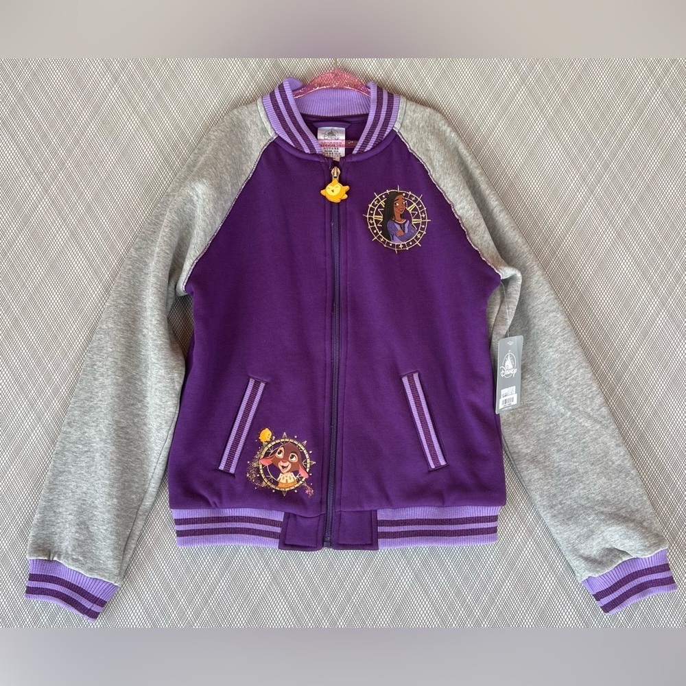 Disney - Wish Asha Star Purple Varsity Jacket (Size 7/8) NWT - Picture 3 of 7